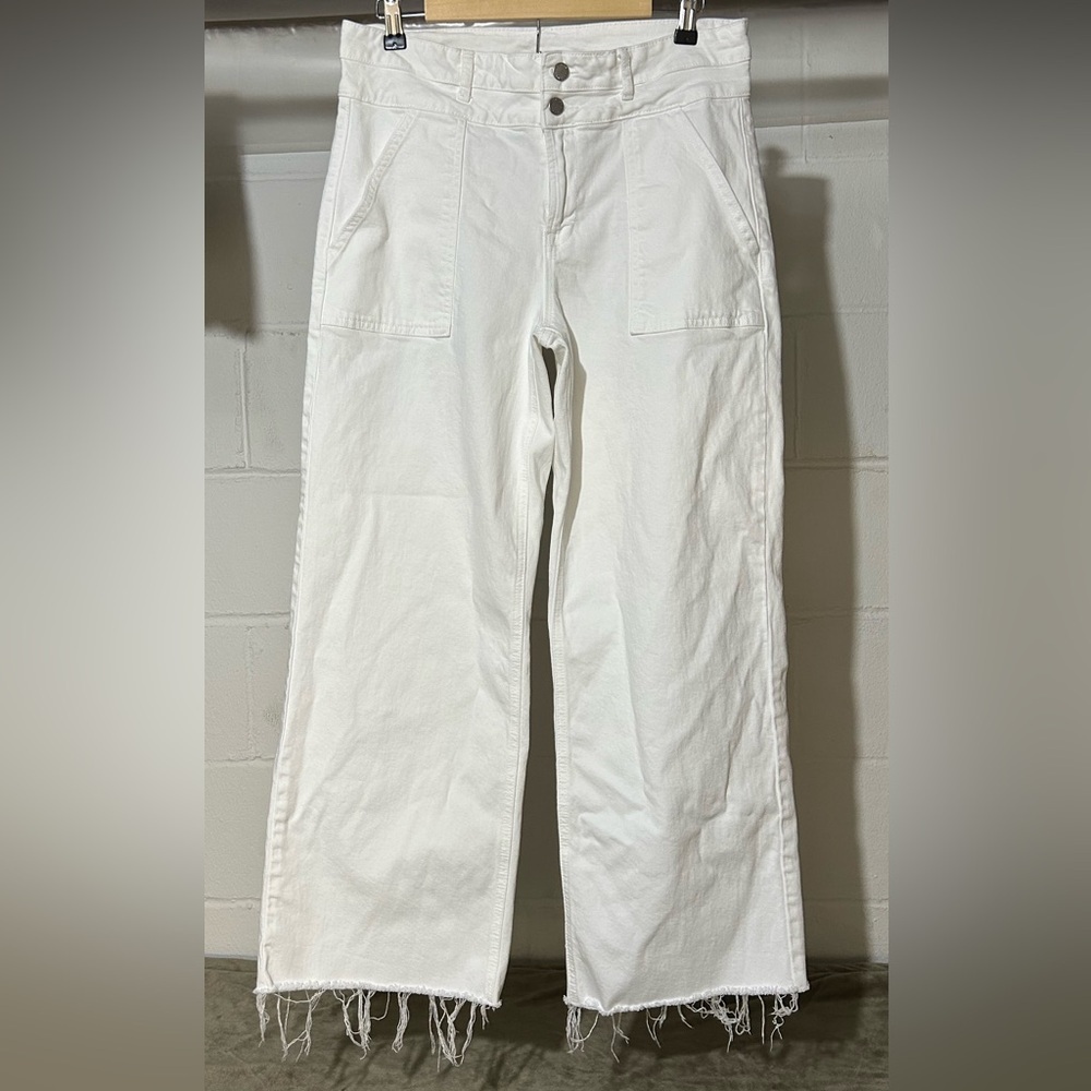 Just USA White Flare Wide Leg Jeans